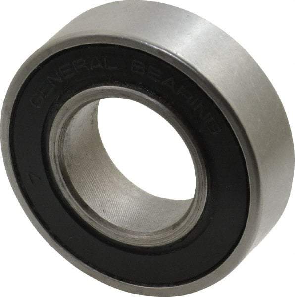 Value Collection - 1" Bore Diam, 2" OD, Double Seal Unground Retainer Type Radial Ball Bearing - 9/16" Wide, 1 Row, Round Bore, 1,749 Lb Dynamic Capacity - Benchmark Tooling