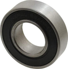 Value Collection - 1" Bore Diam, 2" OD, Double Seal Unground Retainer Type Radial Ball Bearing - 9/16" Wide, 1 Row, Round Bore, 1,749 Lb Dynamic Capacity - Benchmark Tooling