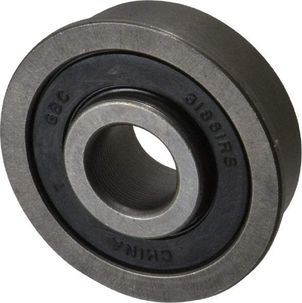 Value Collection - 3/8" Bore Diam, 1-1/8" OD, Double Seal Unground Retainer Type Radial Ball Bearing - With Flange, 1 Row, Round Bore, 691 Lb Dynamic Capacity - Benchmark Tooling