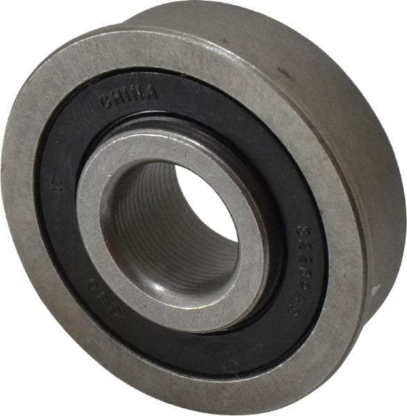 Value Collection - 1/2" Bore Diam, 1-3/8" OD, Double Seal Unground Retainer Type Radial Ball Bearing - With Flange, 1 Row, Round Bore, 915 Lb Dynamic Capacity - Benchmark Tooling