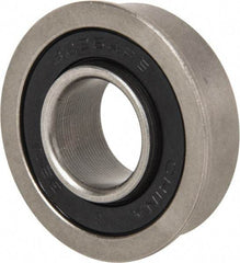 Value Collection - 5/8" Bore Diam, 1-3/8" OD, Double Seal Unground Retainer Type Radial Ball Bearing - With Flange, 1 Row, Round Bore, 915 Lb Dynamic Capacity - Benchmark Tooling