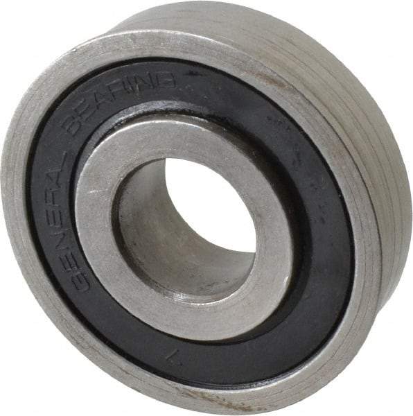 Value Collection - 3/4" Bore Diam, 2" OD, Double Seal Unground Retainer Type Radial Ball Bearing - With Flange, 1 Row, Round Bore, 1,749 Lb Dynamic Capacity - Benchmark Tooling