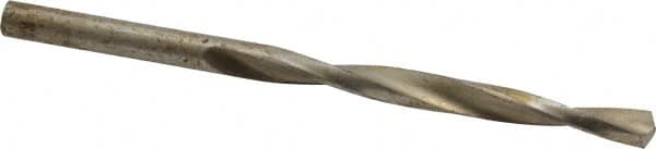 Interstate - 7/32" 130° High Speed Steel Jobber Drill - Bright Finish, Right Hand Cut, Spiral Flute, Straight Shank, 3-3/4" OAL, Standard Point - Benchmark Tooling