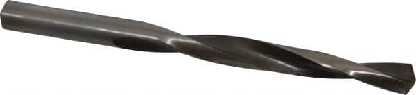 Interstate - 3/8" 130° High Speed Steel Jobber Drill - Bright Finish, Right Hand Cut, Spiral Flute, Straight Shank, 5" OAL, Standard Point - Benchmark Tooling