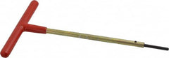 Made in USA - 1/8" Hex, T-Handle, Hex Key - 6" OAL, Chromalloy Steel, Inch System of Measurement - Benchmark Tooling