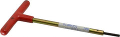 Made in USA - 9/64" Hex, T-Handle, Hex Key - 6" OAL, Chromalloy Steel, Inch System of Measurement - Benchmark Tooling