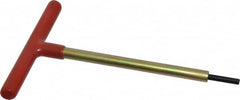 Made in USA - 3/16" Hex, T-Handle, Hex Key - 6" OAL, Chromalloy Steel, Inch System of Measurement - Benchmark Tooling