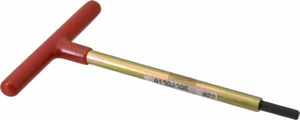 Made in USA - 7/32" Hex, T-Handle, Hex Key - 6" OAL, Chromalloy Steel, Inch System of Measurement - Benchmark Tooling