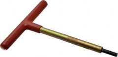 Made in USA - 1/4" Hex, T-Handle, Hex Key - 6" OAL, Chromalloy Steel, Inch System of Measurement - Benchmark Tooling