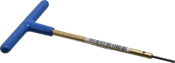 Made in USA - 2.5mm Hex, T-Handle, Hex Key - 6" OAL, Chromalloy Steel, Metric System of Measurement - Benchmark Tooling