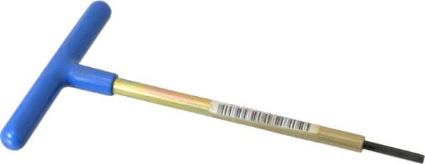 Made in USA - 4mm Hex, T-Handle, Hex Key - 6" OAL, Chromalloy Steel, Metric System of Measurement - Benchmark Tooling