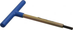 Made in USA - 6mm Hex, T-Handle, Hex Key - 6" OAL, Chromalloy Steel, Metric System of Measurement - Benchmark Tooling