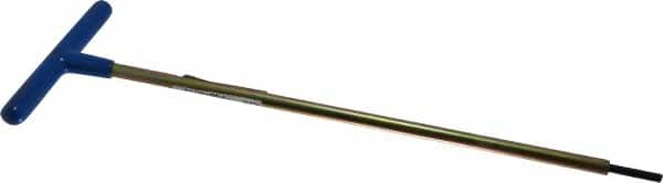 Made in USA - 4mm Hex, T-Handle, Hex Key - 12" OAL, Chromalloy Steel, Metric System of Measurement - Benchmark Tooling