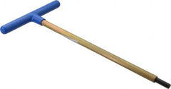 Made in USA - 8mm Hex, T-Handle, Hex Key - 12" OAL, Chromalloy Steel, Metric System of Measurement - Benchmark Tooling