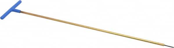 Made in USA - 2.5mm Hex, T-Handle, Hex Key - 18" OAL, Chromalloy Steel, Metric System of Measurement - Benchmark Tooling