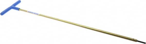 Made in USA - 4mm Hex, T-Handle, Hex Key - 18" OAL, Chromalloy Steel, Metric System of Measurement - Benchmark Tooling