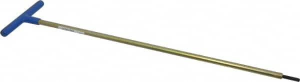 Made in USA - 5mm Hex, T-Handle, Hex Key - 18" OAL, Chromalloy Steel, Metric System of Measurement - Benchmark Tooling