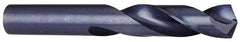 Interstate - 61/64" 118° Spiral Flute High Speed Steel Screw Machine Drill Bit - Oxide Finish, Right Hand Cut, 3-7/8" Flute Length, 5-7/8" OAL, Standard Point, Straight Shank - Benchmark Tooling