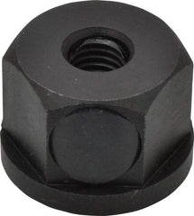 Morton Machine Works - 1/2-13, 1-5/8" Flange Diam, 1-1/8" High, 1-5/8" Across Flats, Button Thread Collar Nut - Grade Carbon Steel Steel, Black Oxide Finish, 1/4" Flange Height, TCMAI - Benchmark Tooling