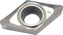 Kennametal - DCGT32.52 HP Grade KC5410 Carbide Turning Insert - TiB2 Finish, 55° Diamond, 3/8" Inscr Circle, 5/32" Thick, 1/32" Corner Radius - Benchmark Tooling