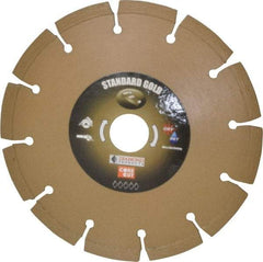 Core Cut - 6" Diam, 20mm Arbor Hole Diam, Wet & Dry Cut Saw Blade - Diamond-Tipped, Standard Round Arbor - Benchmark Tooling