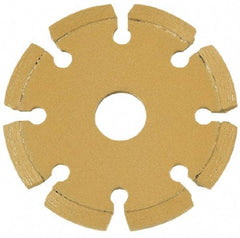 Core Cut - 4-1/2" Diam, 20mm Arbor Hole Diam, Wet & Dry Cut Saw Blade - Diamond-Tipped, Standard Round Arbor - Benchmark Tooling