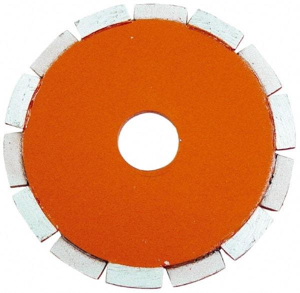 Core Cut - 4-1/2" Diam, 20mm Arbor Hole Diam, Wet & Dry Cut Saw Blade - Diamond-Tipped, Standard Round Arbor - Benchmark Tooling