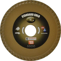 Core Cut - 4-1/2" Diam, 20mm Arbor Hole Diam, Wet & Dry Cut Saw Blade - Diamond-Tipped, Diamond Arbor - Benchmark Tooling