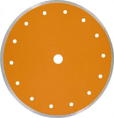 Core Cut - 7" Diam, 5/8" Arbor Hole Diam, Wet & Dry Cut Saw Blade - Diamond-Tipped, Standard Round Arbor - Benchmark Tooling