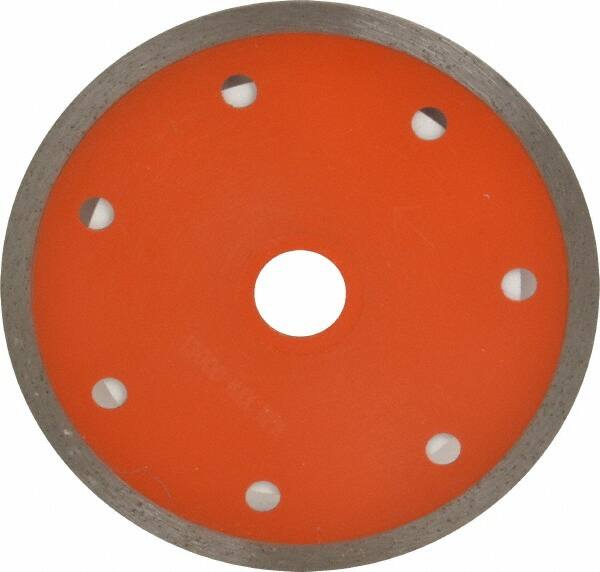 Core Cut - 4" Diam, 5/8" Arbor Hole Diam, Wet & Dry Cut Saw Blade - Diamond-Tipped, Standard Round Arbor - Benchmark Tooling