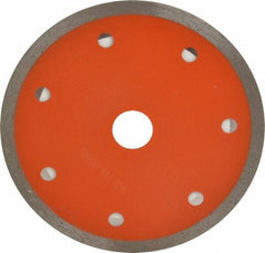 Core Cut - 4" Diam, 5/8" Arbor Hole Diam, Wet & Dry Cut Saw Blade - Diamond-Tipped, Standard Round Arbor - Benchmark Tooling