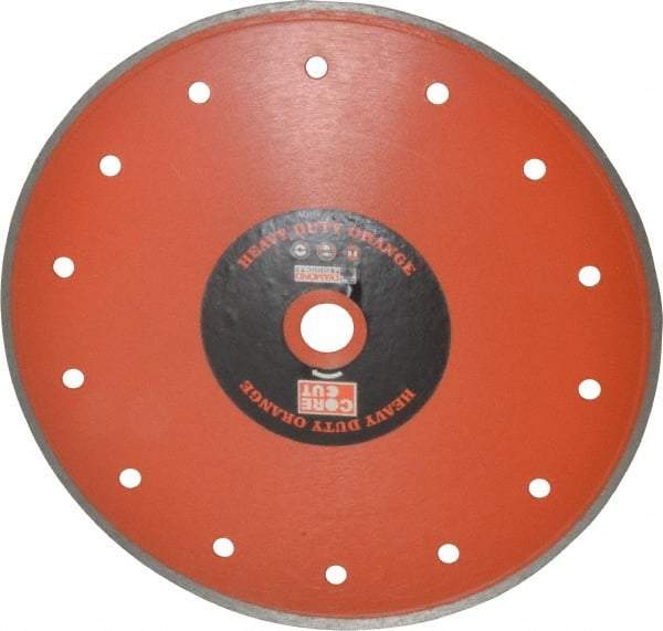 Core Cut - 8" Diam, 5/8" Arbor Hole Diam, Wet & Dry Cut Saw Blade - Diamond-Tipped, Standard Round Arbor - Benchmark Tooling