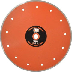 Core Cut - 10" Diam, 5/8" Arbor Hole Diam, Wet & Dry Cut Saw Blade - Diamond-Tipped, Standard Round Arbor - Benchmark Tooling