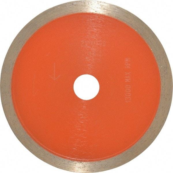 Core Cut - 4" Diam, 5/8" Arbor Hole Diam, Wet & Dry Cut Saw Blade - Diamond-Tipped, Standard Round Arbor - Benchmark Tooling