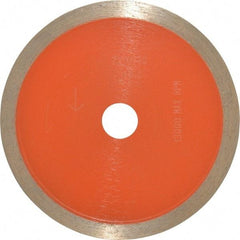 Core Cut - 4" Diam, 5/8" Arbor Hole Diam, Wet & Dry Cut Saw Blade - Diamond-Tipped, Standard Round Arbor - Benchmark Tooling