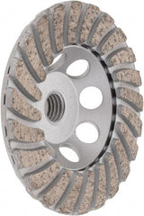 Core Cut - 4" Diam, 3/16" Overall Thickness, Spiral Cup Tool & Cutter Grinding Wheel - Fine Grade, Diamond, 15,000 RPM - Benchmark Tooling