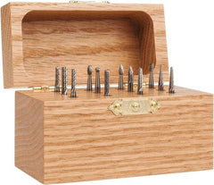 SGS Pro - 12 Piece, 1/8" Shank Burr Set - Tungsten Carbide - Benchmark Tooling