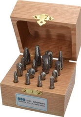 SGS Pro - 16 Piece, 1/4" Shank Burr Set - Tungsten Carbide - Benchmark Tooling