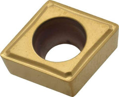 Kennametal - CCMT32.51 FW Grade KT315 Cermet Turning Insert - TiN/TiCN/TiN Finish, 80° Diamond, 3/8" Inscr Circle, 5/32" Thick, 1/64" Corner Radius - Benchmark Tooling