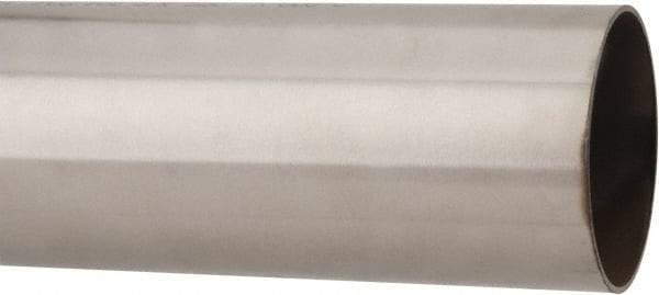 Made in USA - 6' Long, 3" OD, 304 Stainless Steel Welded Tube - 0.065" Wall Thickness - Benchmark Tooling