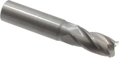 OSG - 11/16", 1-3/8" LOC, 3/4" Shank Diam, 4" OAL, 4 Flute, Solid Carbide Square End Mill - Single End, Uncoated, Spiral Flute, 30° Helix, Centercutting, Right Hand Cut, Right Hand Flute, Series 404 - Benchmark Tooling