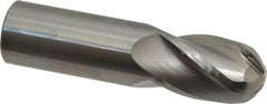 OSG - 1" Diam, 1-1/2" LOC, 4 Flute Solid Carbide Ball End Mill - Uncoated, Single End, 4" OAL, 1" Shank Diam, Spiral Flute - Benchmark Tooling