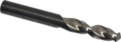 Walter-Titex - 27/64" 130° Parabolic Flute Vanadium High Speed Steel Screw Machine Drill Bit - Bright Finish, Right Hand Cut, 1-27/32" Flute Length, 3-3/4" OAL, Split Point, Straight Shank - Benchmark Tooling