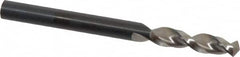 Walter-Titex - #7 130° Parabolic Flute Vanadium High Speed Steel Screw Machine Drill Bit - Bright Finish, Right Hand Cut, 1-1/32" Flute Length, 2-7/16" OAL, Split Point, Straight Shank - Benchmark Tooling