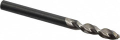Walter-Titex - #10 130° Parabolic Flute Vanadium High Speed Steel Screw Machine Drill Bit - Bright Finish, Right Hand Cut, 1-1/32" Flute Length, 2-7/16" OAL, Split Point, Straight Shank - Benchmark Tooling