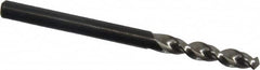 Walter-Titex - #22 130° Parabolic Flute Vanadium High Speed Steel Screw Machine Drill Bit - Bright Finish, Right Hand Cut, 7/8" Flute Length, 2-5/32" OAL, Split Point, Straight Shank - Benchmark Tooling