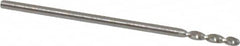 Walter-Titex - #59 130° Parabolic Flute Vanadium High Speed Steel Screw Machine Drill Bit - Bright Finish, Right Hand Cut, 0.236" Flute Length, 1-1/32" OAL, Split Point, Straight Shank - Benchmark Tooling