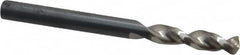 Walter-Titex - 0.2047" 130° Parabolic Flute Vanadium High Speed Steel Screw Machine Drill Bit - Bright Finish, Right Hand Cut, 1-1/32" Flute Length, 2-7/16" OAL, Split Point, Straight Shank - Benchmark Tooling