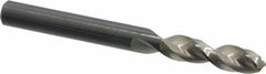 Walter-Titex - 0.2835" 130° Parabolic Flute Vanadium High Speed Steel Screw Machine Drill Bit - Bright Finish, Right Hand Cut, 34mm Flute Length, 2-29/32" OAL, Split Point, Straight Shank - Benchmark Tooling