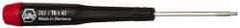 Wiha - T6 Torx Driver - 1-9/16" Blade Length, 4-3/4" OAL, Tapered Handle - Benchmark Tooling